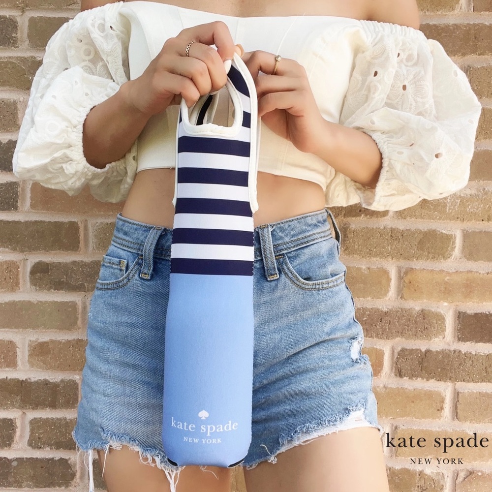 Kate Spade Nautical Striped Wine Tote Bag